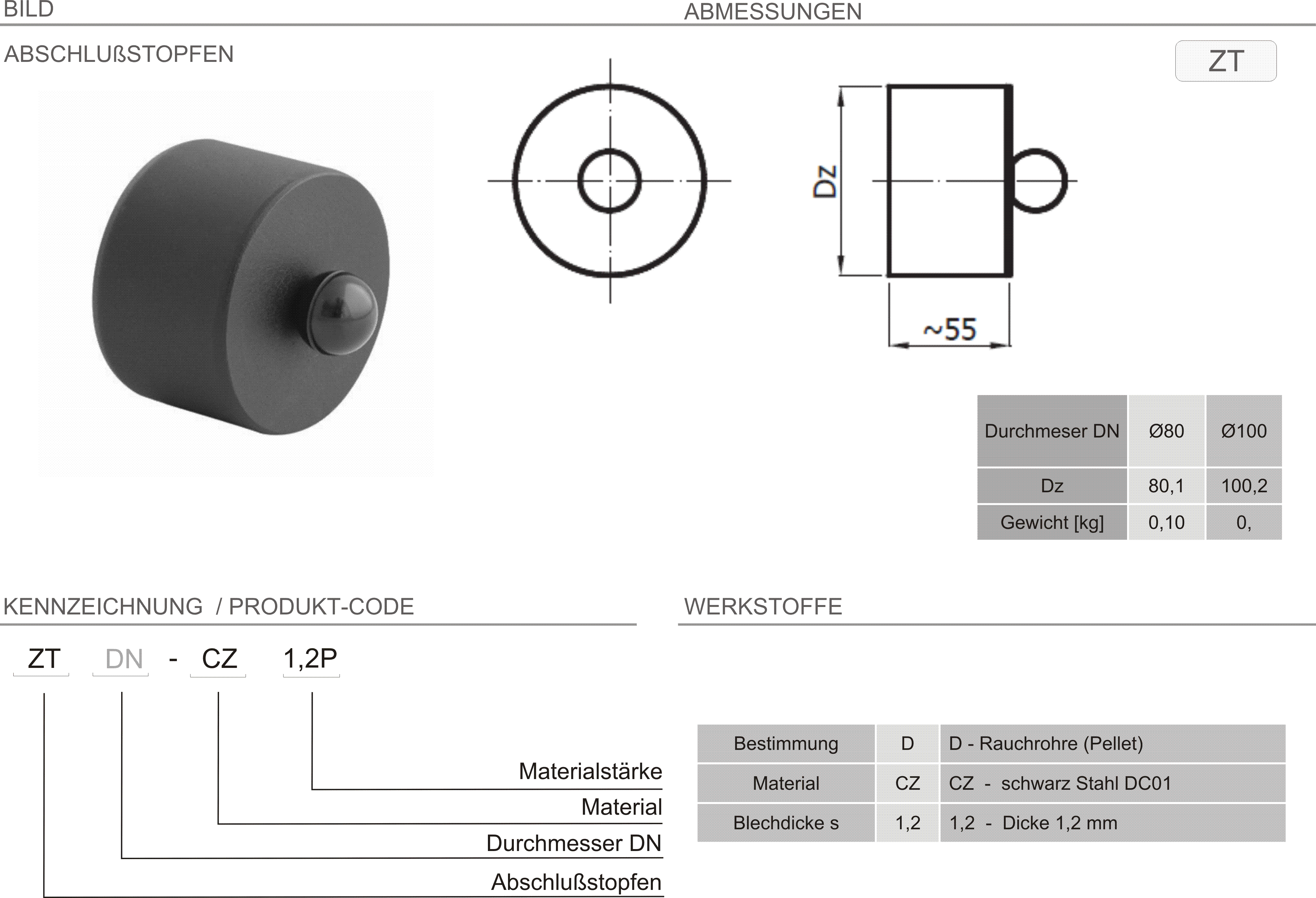 Produkt Beschreibung SPKP-ZT